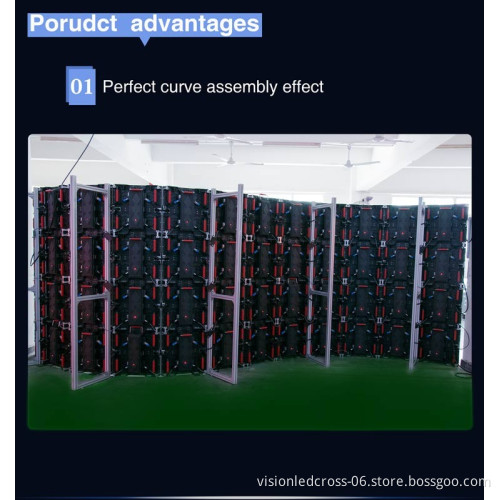 P3.91 Indoor Cruved LED Video wall Arc DIE-Casting Cabinet HD Cruved LED Video WALL